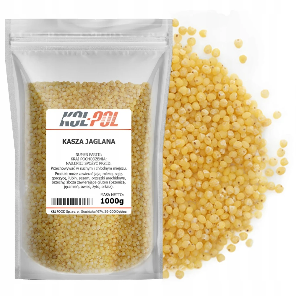 KASZA JAGLANA 1kg Polska naturalna lekkostrawna wysoka jakość Kol-Pol
