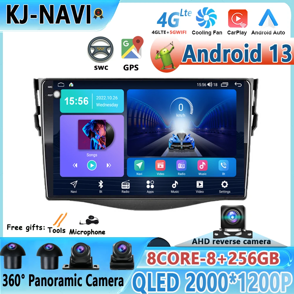 

Multimedia Video 9" Android 13 Car Radio For Toyota RAV4 Rav 4 2005 - 2013 Player DSP Navigation GPS 4G LTE WIFI Stereo BT FM