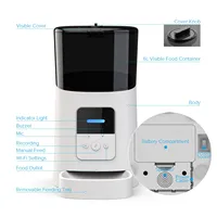 Chinese manufacturer Dog Cat Smart Pet Feeder Wifi Mobile Phone App Remote Control Microchip Automatic Pet Feeder With 6L