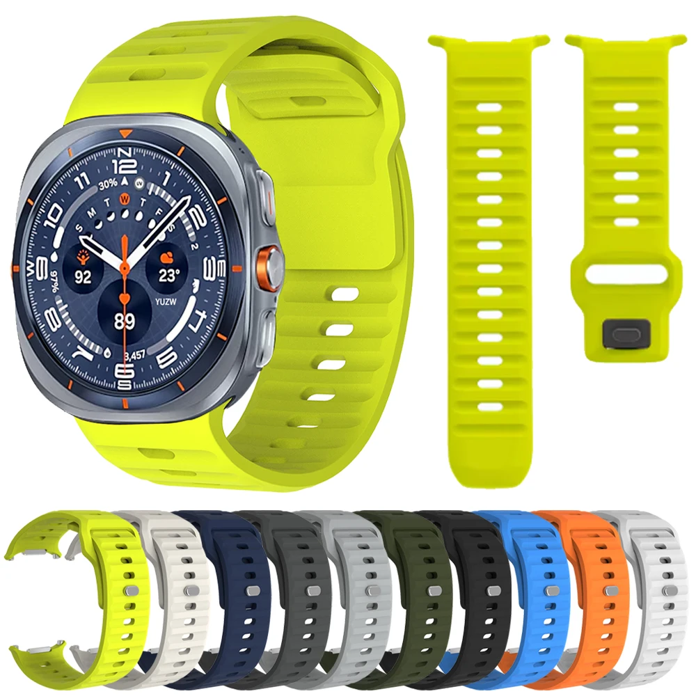 

Спортивный ремешок, силиконовый ремешок для часов для Samsung Galaxy Watch Ultra 2025, браслет для умных часов GalaxyWatch ultra 47 мм, для женщин и мужчин Correa