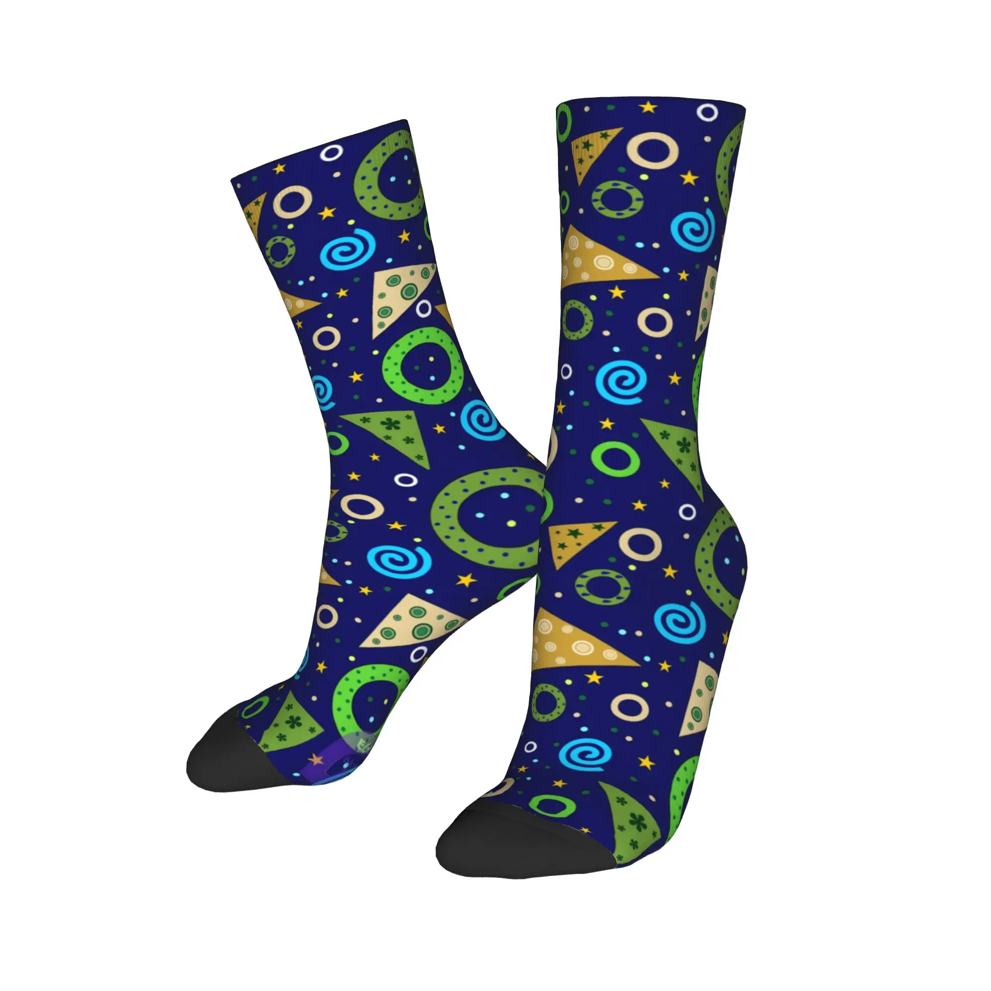 Circle Geometric Print Stockings  Custom Casual Socks Winter Non Skid Socks Unisex Men Running Sports Comfortable Socks