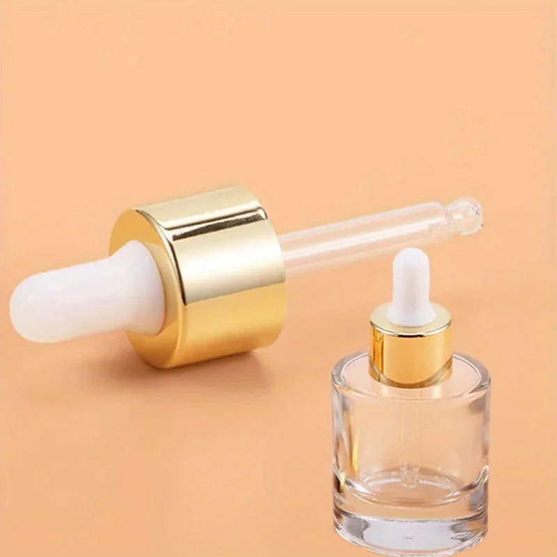 6pcs 15ml 30ml 40ml Thick Clear Glass Essential Oils Serum Bottle with Dropper Pipette Perfume Aromatherapy Refillable Bottles