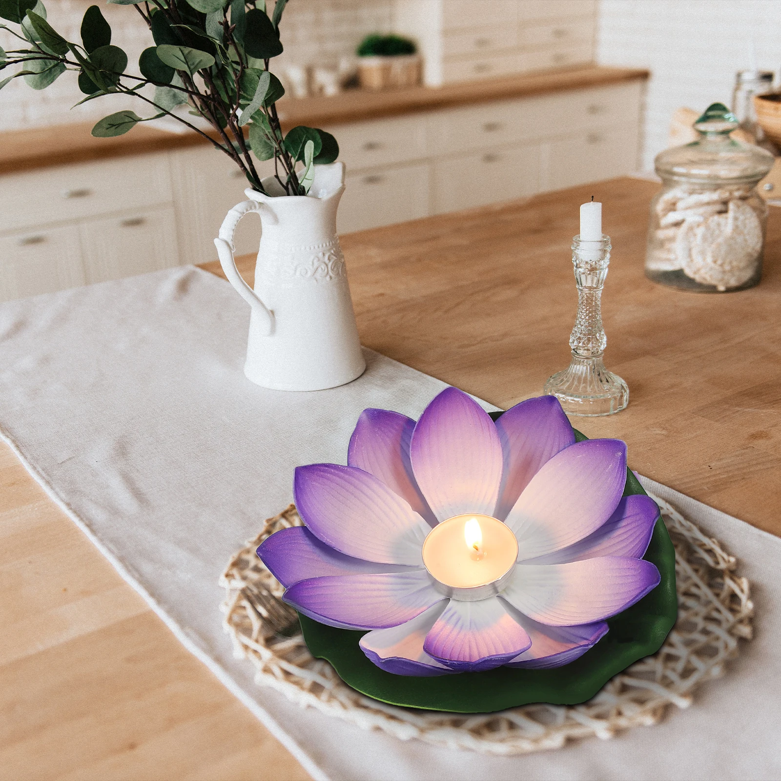

3 Pcs Light Lotus Lamp Decoration Decorative Lanterns Lights for Room Flower