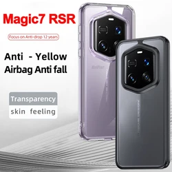 Case for HUAWEI HONOR Magic 7 RSR 7RSR Clear Back Cover Soft TPU Silicone Frame Matte Translucent PC Hard Shockproof Airbag Capa