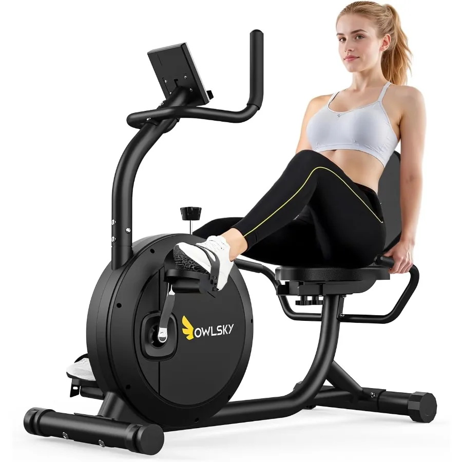 

Recumbent Exercise Bike for Home Gym Magnetic Stationary Bike with 16-Level Resistance Quiet 15LBS Flywheel 300LBS Capacity Low