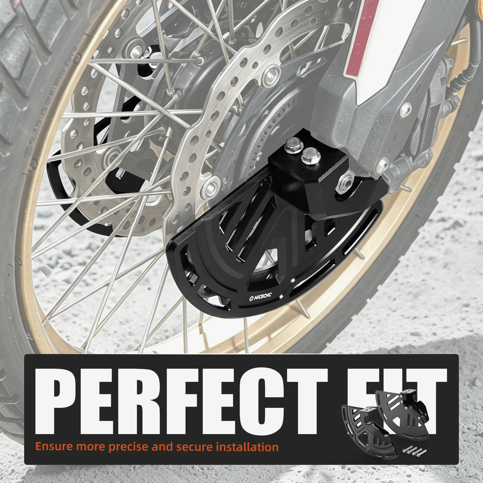 NICECNC Bremsscheibenschutz vorne für Honda CRF1100L CRF 1100L Africa Twin D4 A4 2020-2026 2025 2024 2023 2022 2021 – Detail 4
