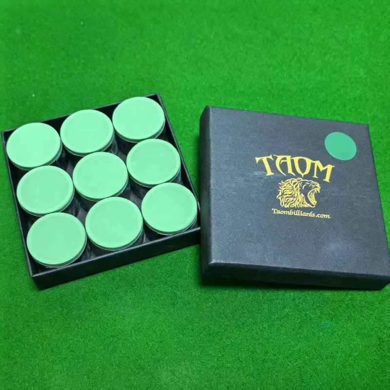 Professional Round Hot-Selling Billiard Accessories 9pcs/Box Billiard Cue Chalk