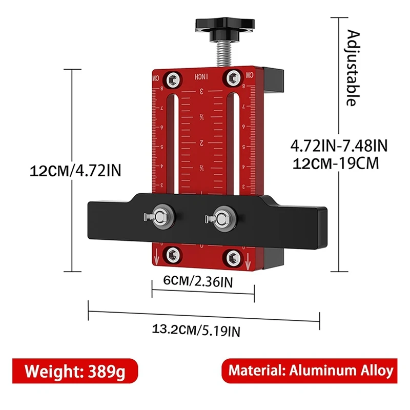 DIDI Adjustable Cabinet Door Installation Positioner, Cabinet Door Mount Locator Versatile Hardware Jig For Woodworking