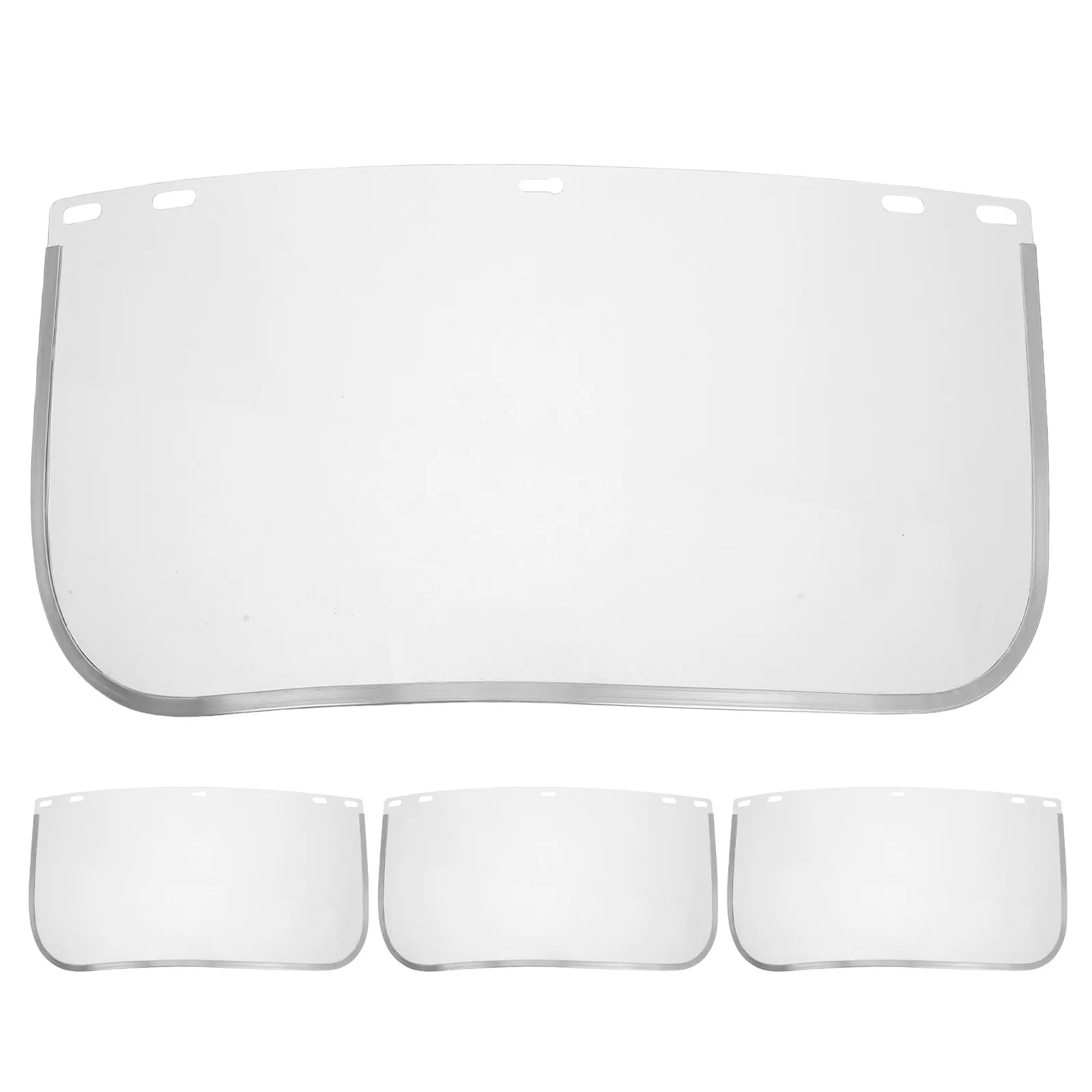4Pcs Welding Shield Replacement Lens Clear Face Safety Visor 15.5x8 Anti-Fog Impact-Resistant Grinding Cutting Protective