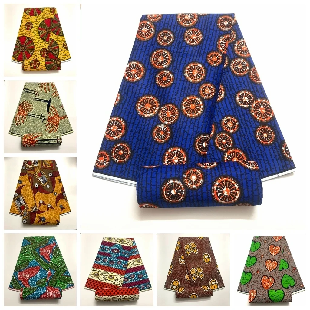 

100% cotton new original wax fabric african print fabric tissue wax fabric tissus wholesale african wax ankara material 6yard