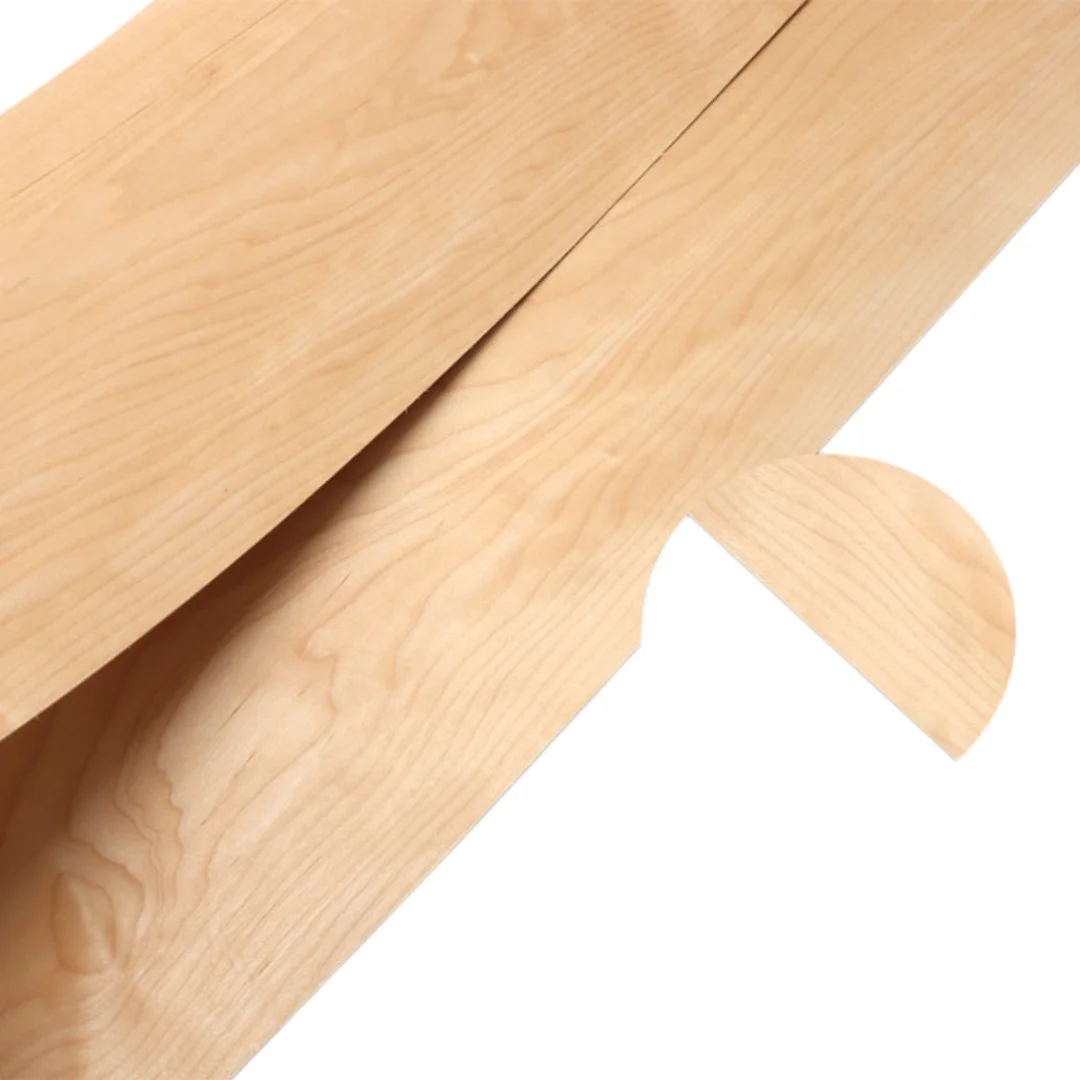 Natural Maple Veneer, 1mm, 250x18cm, For Display Table Surface Veneering & Drum Shell Decoration.