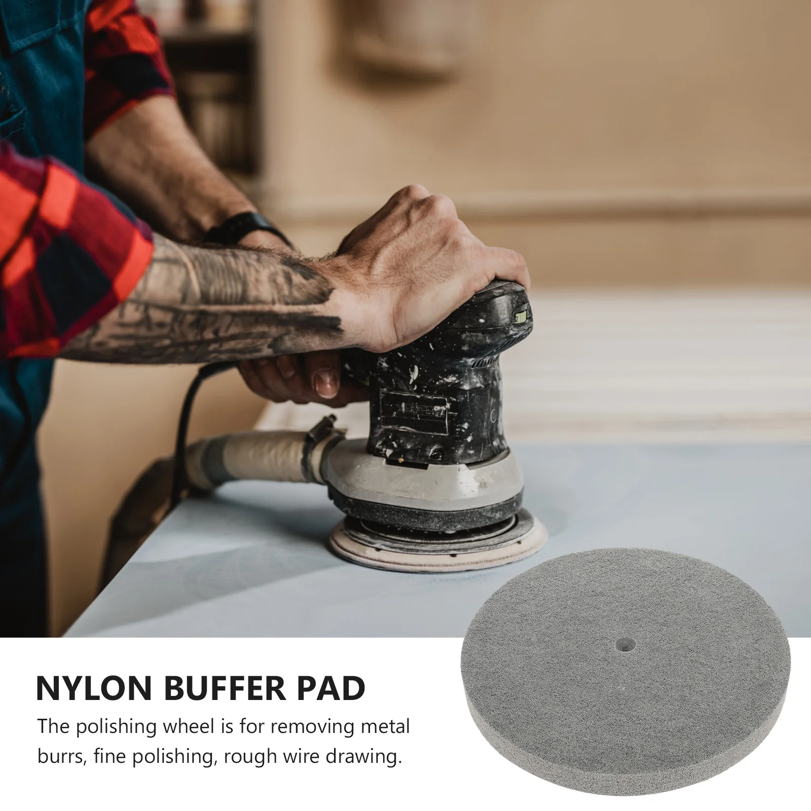 

Polishing Wheel for Drill Nylon Wheel Polisher Buffing Pad Grinding Disc Durable Efficient Plastics Glass