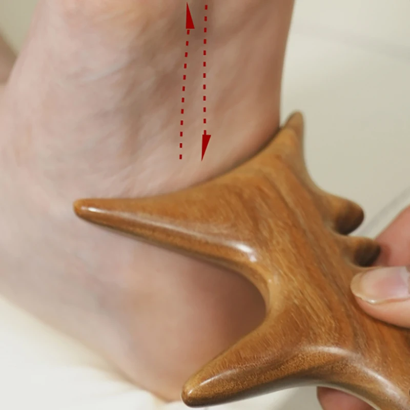 

Золотой шелк, сандаловое дерево, триггерная точка, массажные инструменты Гуа Ша, профессиональные лимфодренажные инструменты, терапевтические массажные инструменты для ног