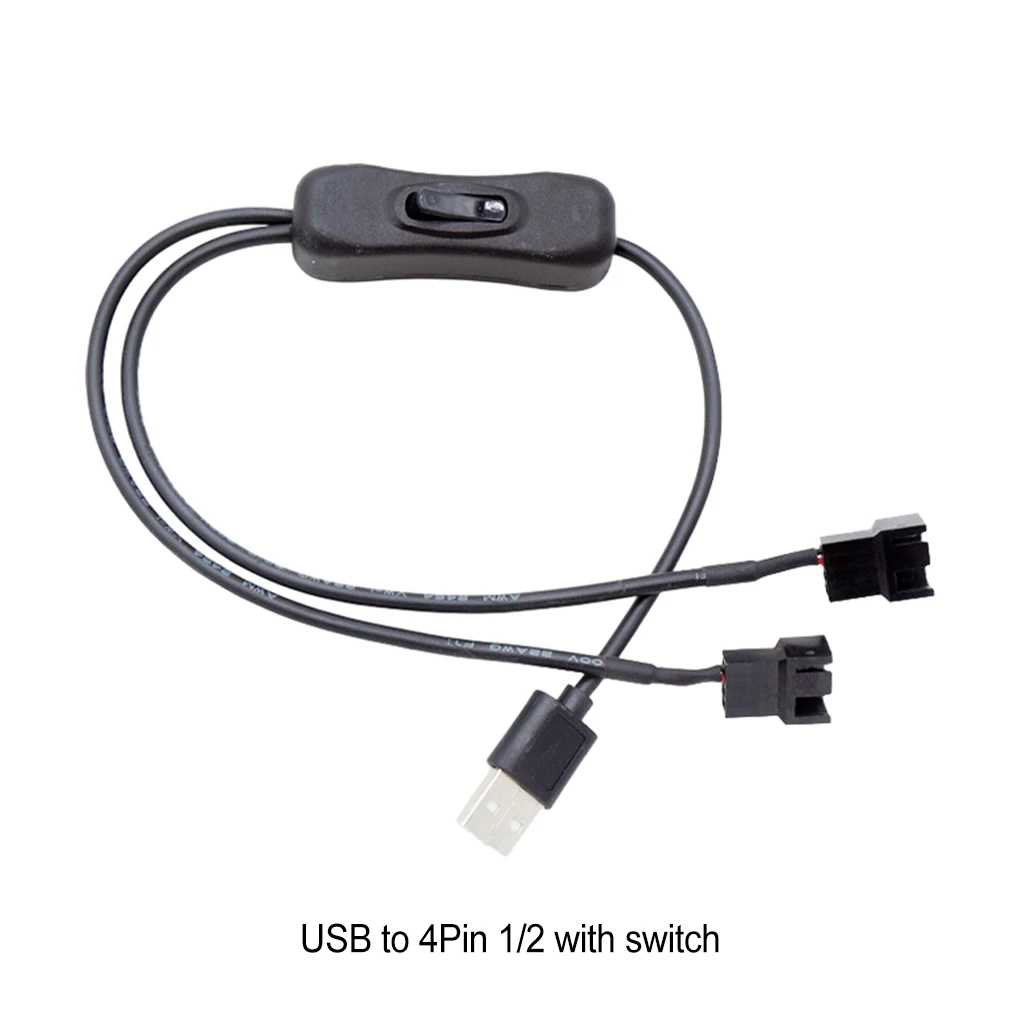 Cable de alimentación de ventilador USB, conexión estable conveniente y confiable, portátil y ligero