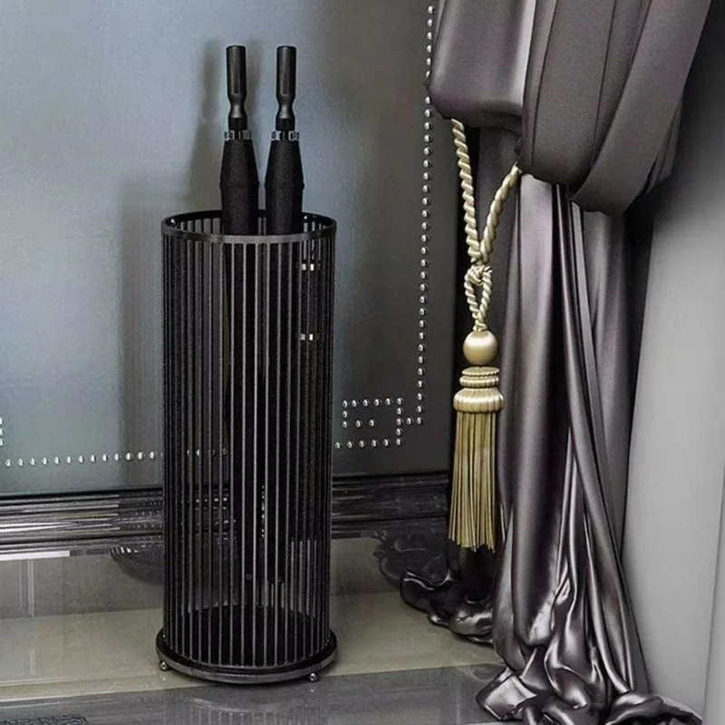Nordic light wrought iron single-layer vertical multi-function umbrella racks and storage racks for homes and hotel lobbies