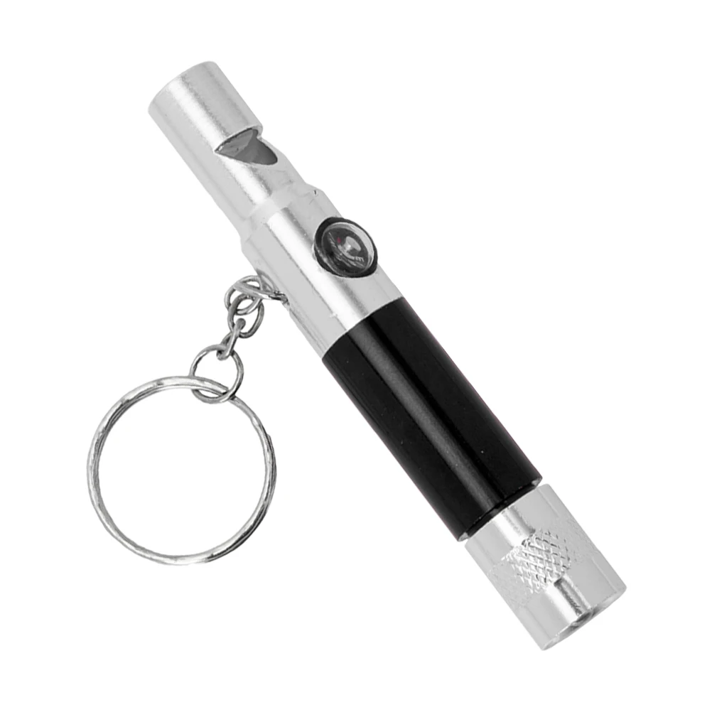 

Aluminum Alloy Compass Whistle Multifunctional Emergency Outdoor Flashlight Keychain Hiking Gadgets Men Survival