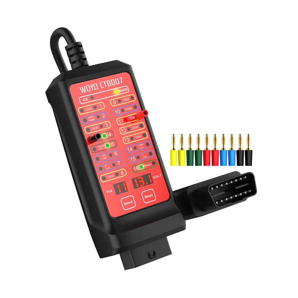กล่องทดสอบ WOYO CTB007 CAN / การตั้งค่าพิน เครื่องมือวินิจฉัยรถยนต์ OBD2 16Pin Break Out เครื่องตรวจจับโปรโตคอล OBD2 เครื่องสแกน ECU