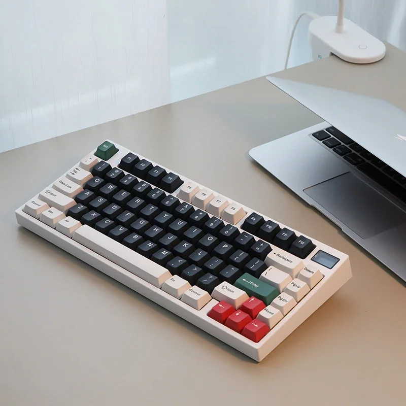 3 أوضاع Keydous NJ81 لوحة مفاتيح ميكانيكية بلوتوث مع شاشة gif Hotswap RGB قابلة للبرمجة Mac Gaming NKRO 2.4g لاسلكية