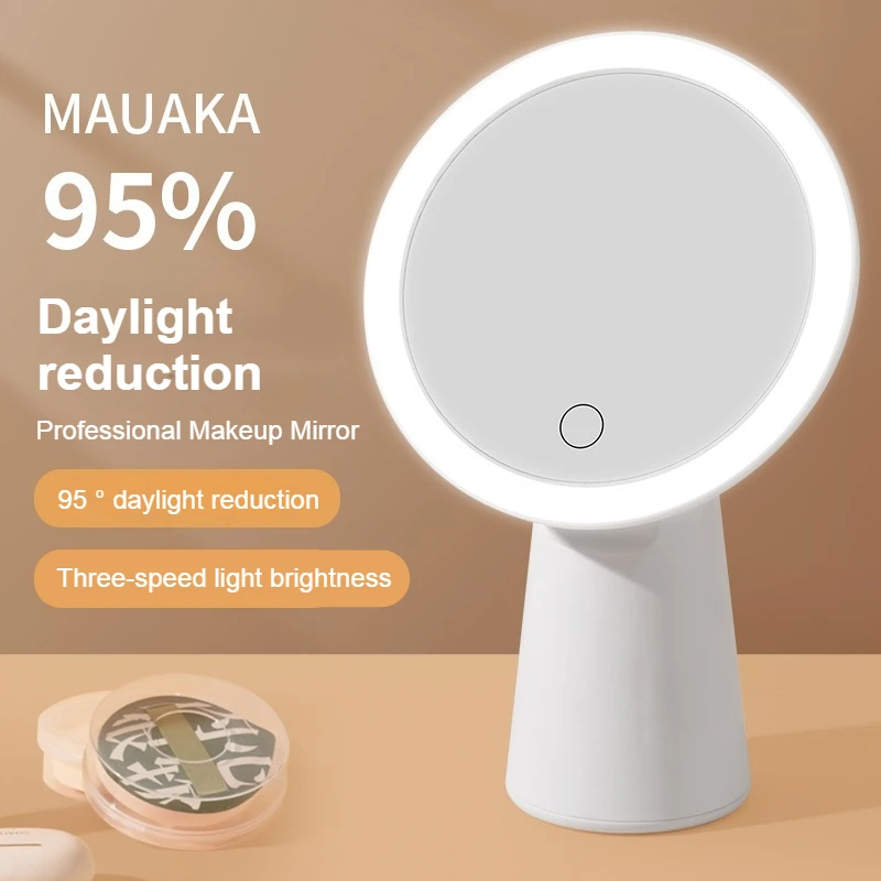 Miroir de maquillage LED rechargeable avec lumière de remplissage – Convient au miroir de maquillage de table de vanité