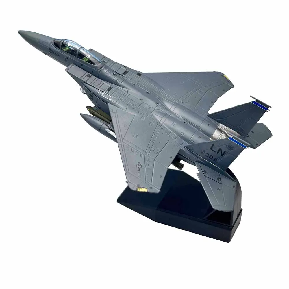 1/100 skala US F-15E tentara F15E Strike Eagle Fighter-bomber pesawat Diecast logam pesawat dirakit Model pesawat mainan anak-anak