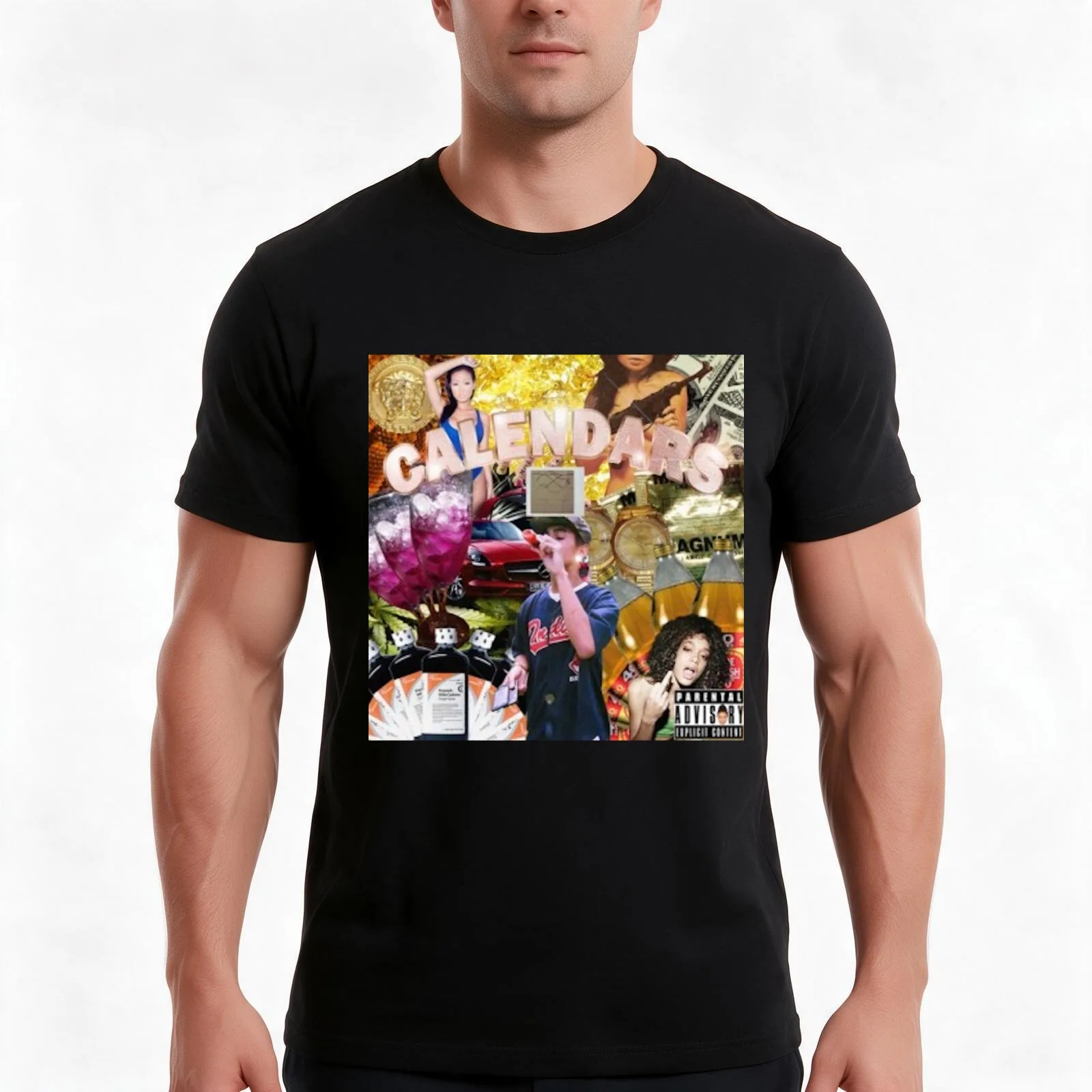 ROBB BANKS CALENDERS T-Shirt Summer Casual Cotton Tee Oversized Streetwear Tops Vintage Graphic Print Loose Fit Short Sleeve