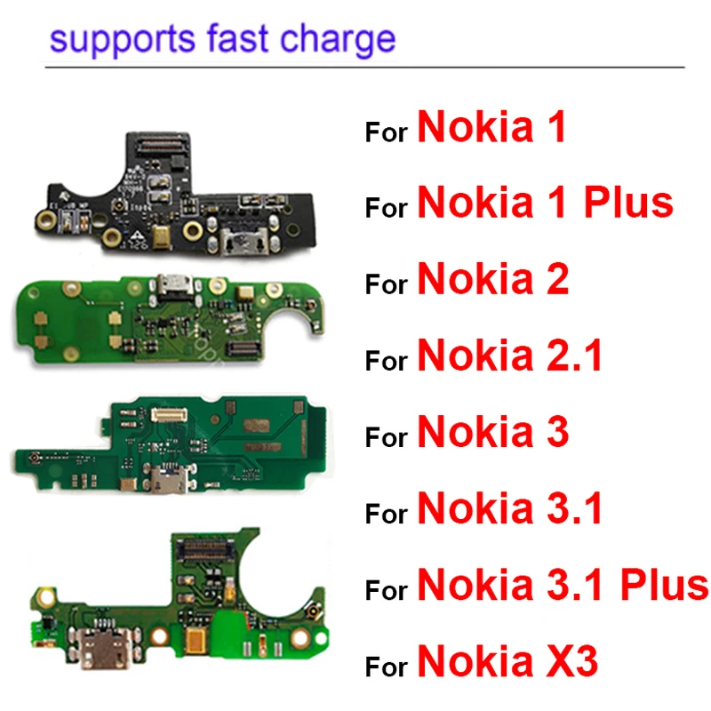 

Usb Charger Board For Nokia 1 2 2.1 3 3.1 1plus 3.1plus Micro USB Charging Jack Port Dock Connector Board Flex Cable Parts