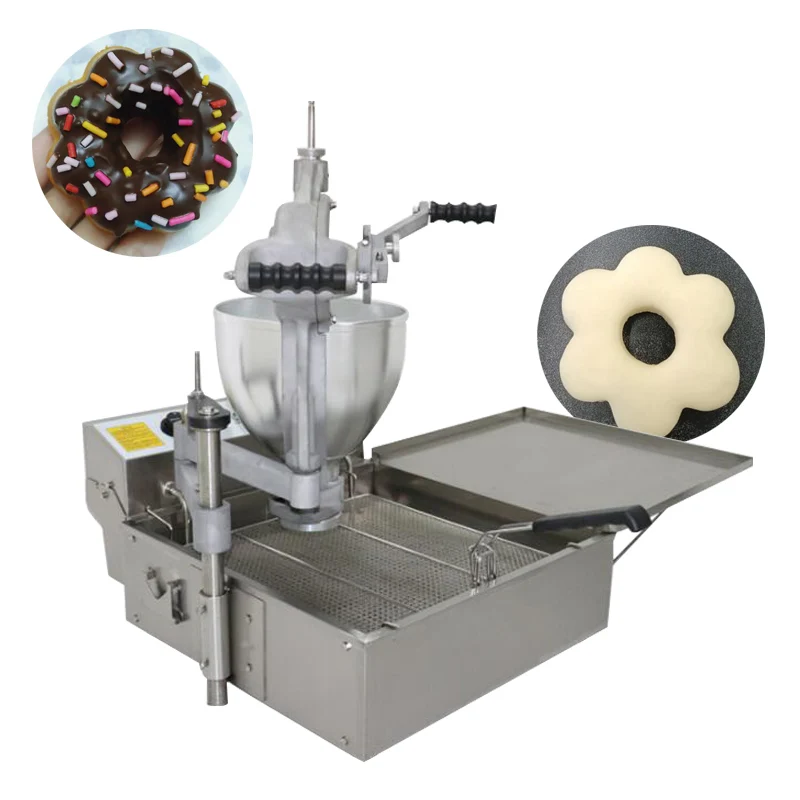 Automatic Dropping Electric Ring Donut Machine with 3 Molds Ball Donut Maker Hand Operate Mochi Doughnut Maker