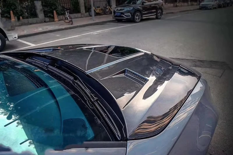 BTC High Quality Carbon Fiber Engine Hood Transparent Glass Bonnet for A6 S6 RS6 A7 S7 RS7 2012-18