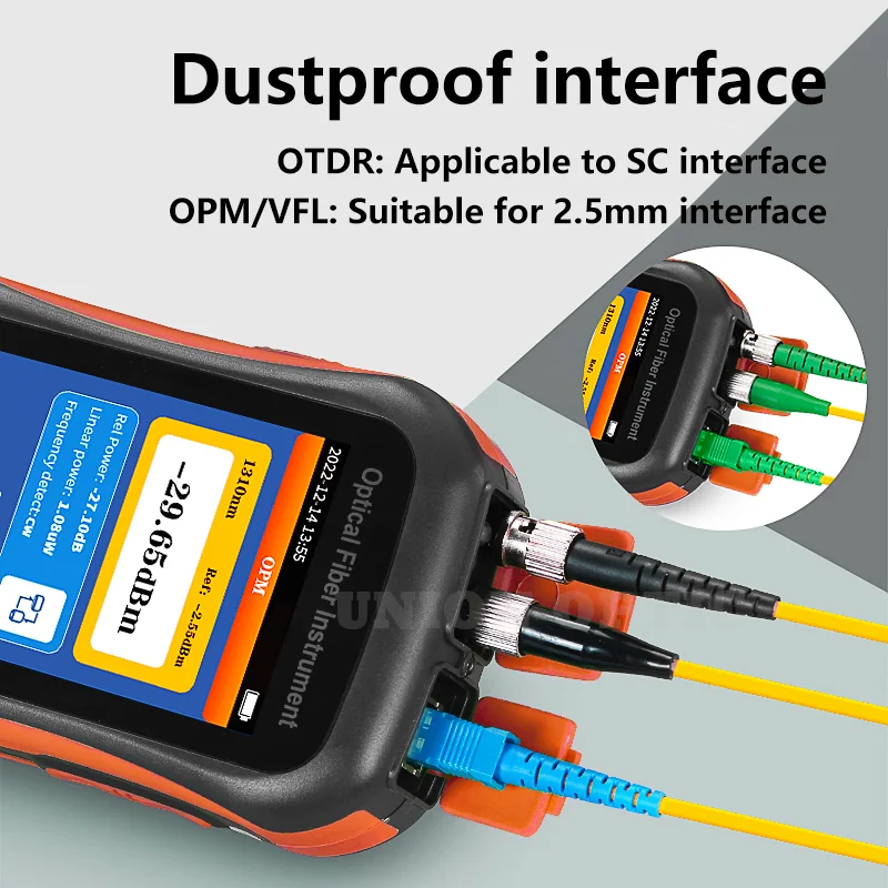 2023 Mini OTDR NK2800 Active Fiber 1550nm Fiber Optic Reflectometer VFL OLS OPM Event map 20dB 80Km Fiber Cable Ethernet Tester