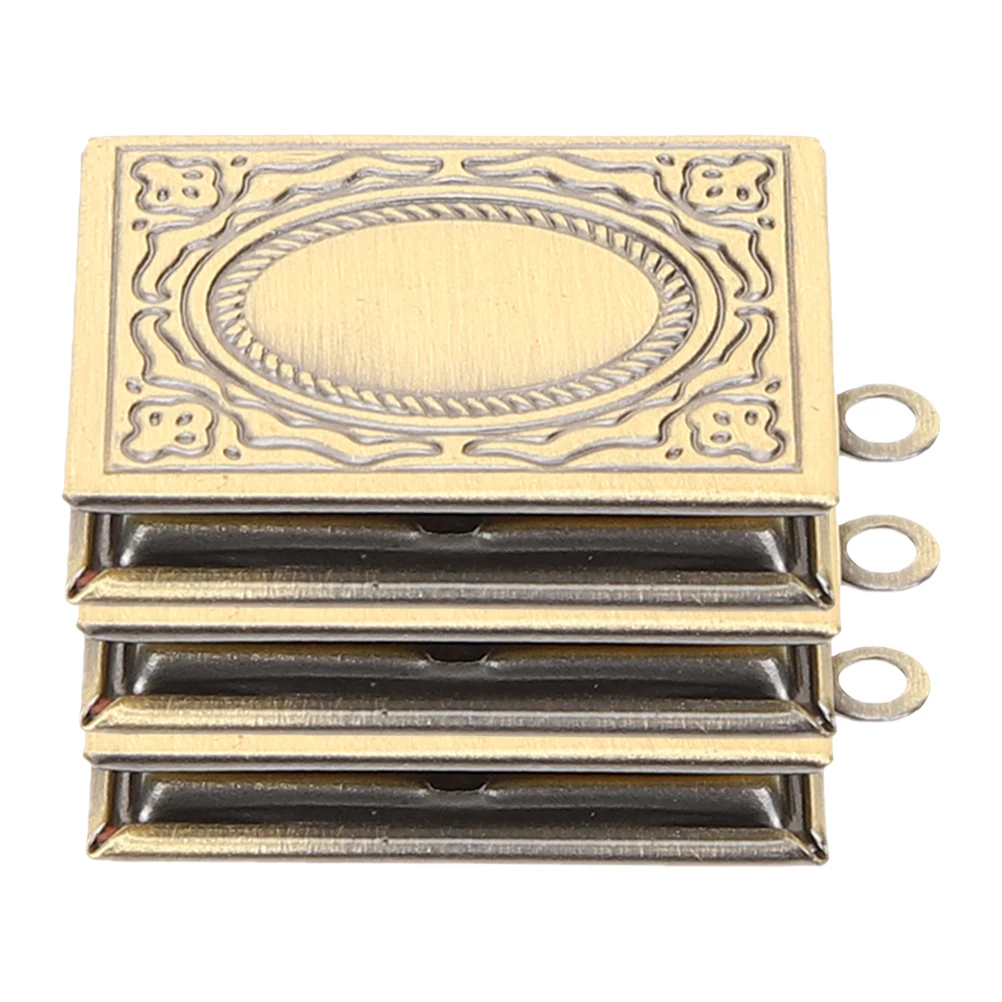

3Pcs Photo Locket Women'S Lockets Necklace European Engravings Openable Vintage Bronze Book Shape Women Accessories