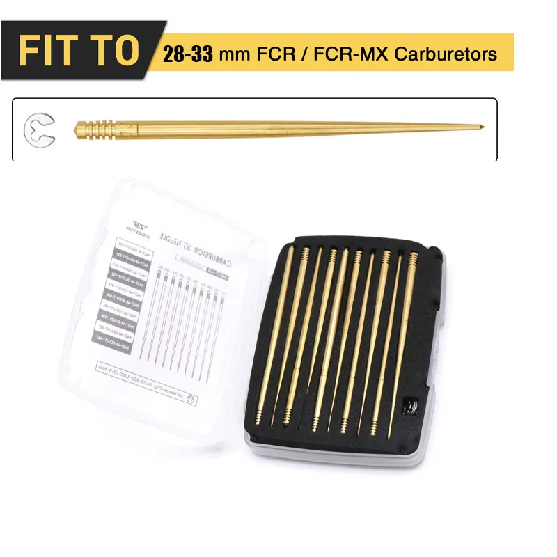 Alconstar Motorcycle Pilot Jet Main Jets nozzle Needle Oil Needle Fit for Keihin FCR 28-41MM PWK21-34MM PE26 PE28 PJ34-38MM