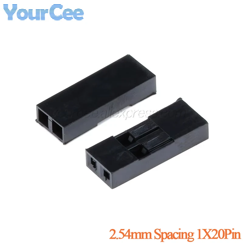 500szt/100szt 2P Dupont Head 2.54mm 1X2P Dupont Plastic Shell Pin Head Connector Jumper Wire Cable Housing Plug Female
