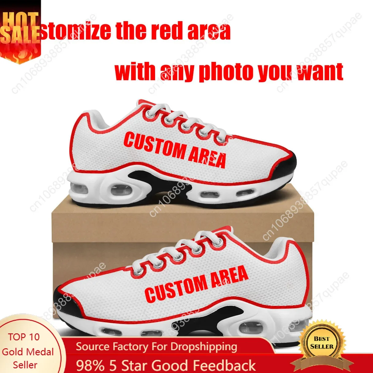 Tailor-Made Air Cushion Sneakers Lightweight Sports Shoes Mens Womens Teenager High Quality Custom Couples Leisure Mesh Sneaker