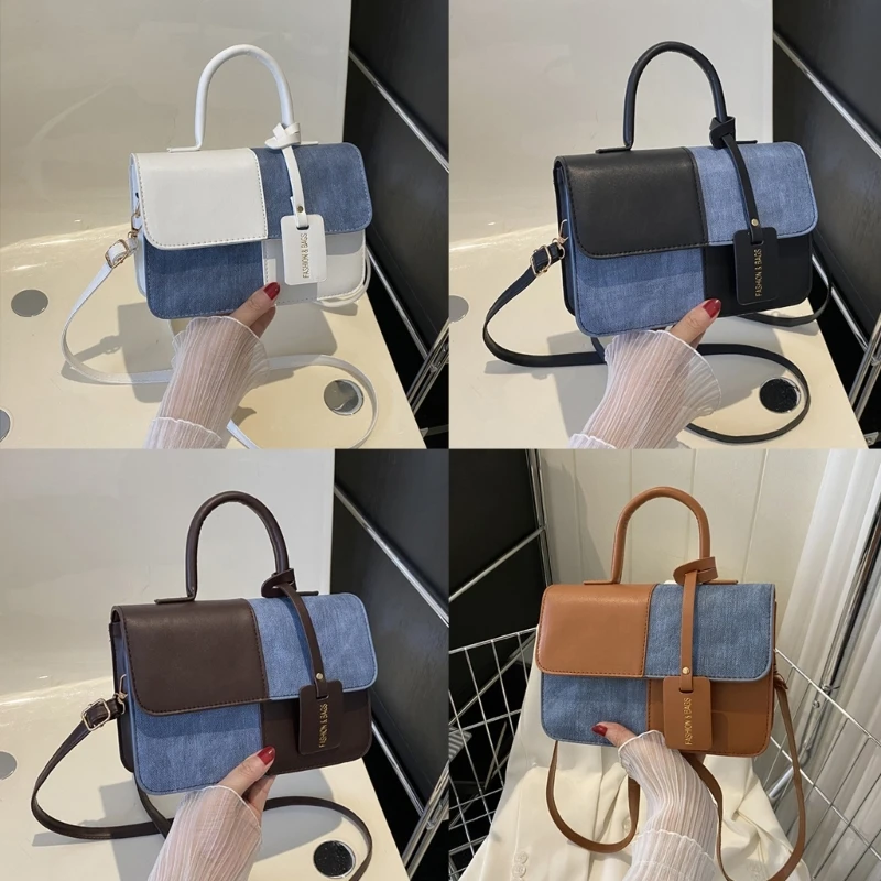 2023 NEW Mini Square Bag Crossbody Bag Patchwork Shoulder Bag for Women Girl 066F