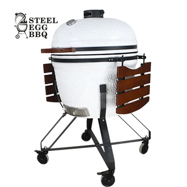 SEB KAMADO / STEEL EGG BBQ 26-calowa ceramiczna kuchnia zewnętrzna biała kamado xxl