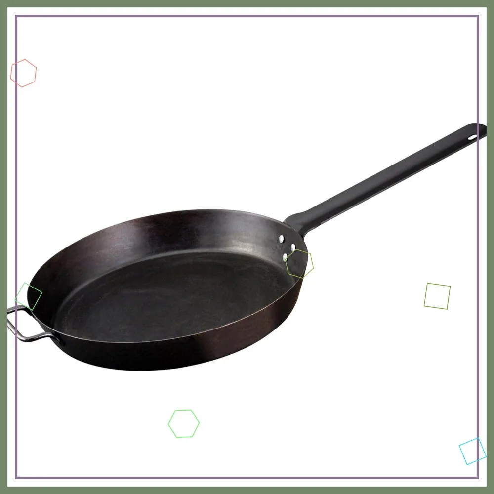 

20" Seasoned Steel Skillet for Outdoor Cooking, Durable and Non-Stick Surface