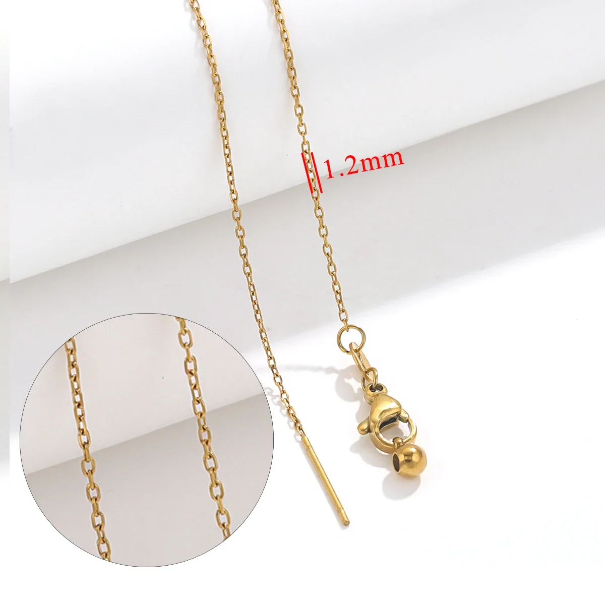 5pcs Adjustable Stainless Steel Chains for DIY Jewellery