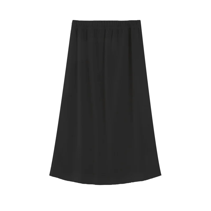 Plus size,Fat mm Design Feeling Skirt, Age Reducing, Large Women\'s Wear, Back Split High Waist A-line Half skirt 2568