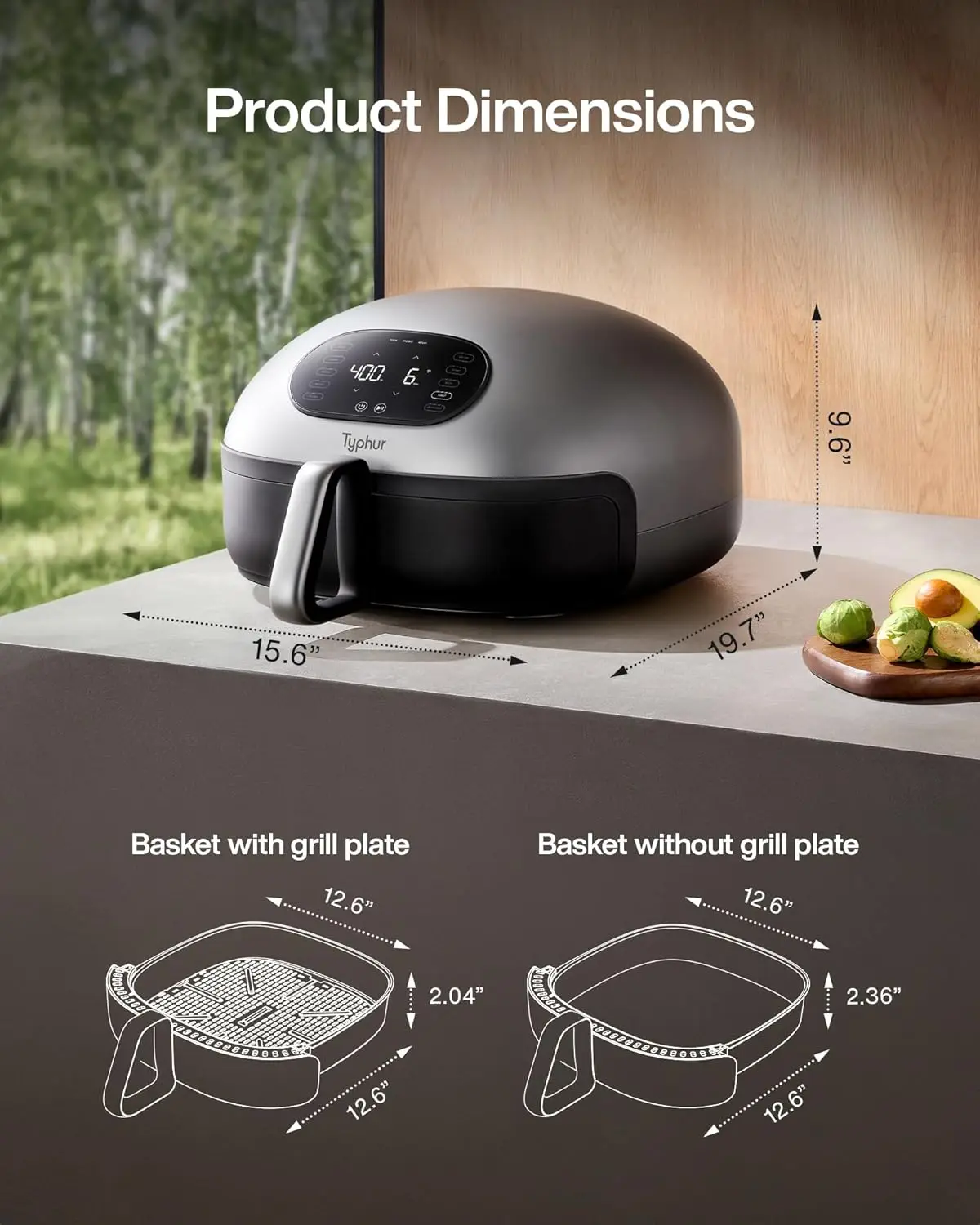 Air Fryer, No.1 Cooking Speed Large Air Fryer with Superior Airflow, Self-cleaning Smart Digital Air Fryer with Dishwasher