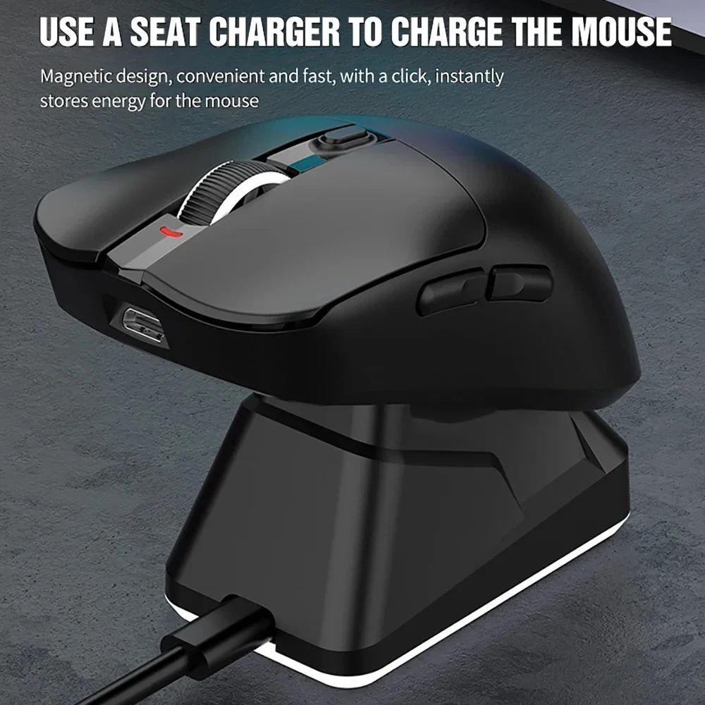 

X11 PAW3311 Беспроводная мышь, трехрежимная, 2,4 ГБ/Bluetooth/проводная, 12000 точек на дюйм, RGB подсветка, мышь, аксессуары для ПК с магнитной зарядной док-станцией