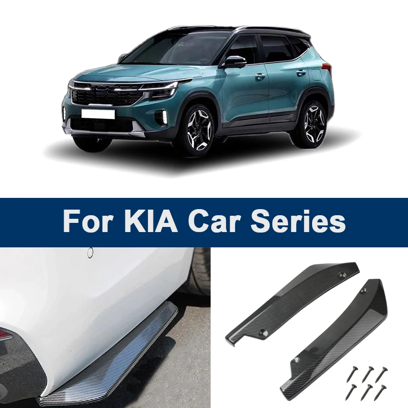 

For KIA K5 Forte Sportage Sorento Seltos Stinger Carnival Rear Bumper Lip Diffuser Splitter ABS Easy Install Sporty Exterior Kit
