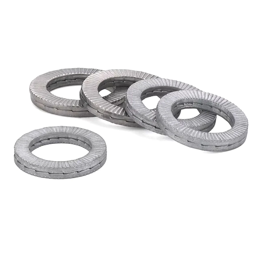 Two Fold Self Locking Washers DIN25201 Шайба Двойн NL3/4/5/6-42SP SK5 Dacromet Loose Proof Shock Gasket Tightening Large Washer