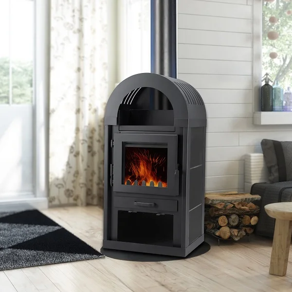 Equipo de calefacción de Metal económico, estufa de leña de 6KW, estufa de leña interior, chimenea de Gas, estufa de leña de hierro fundido, calentador de pellets
