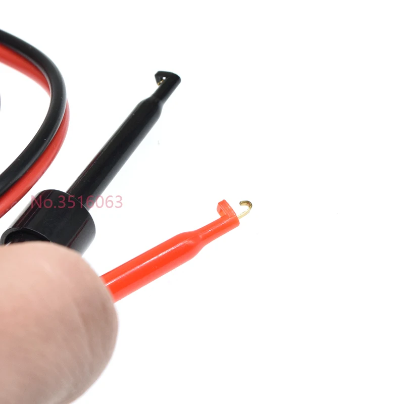 1 Paar 1M 4Mm Bananenstekkerconnectoren Voor Haak Clip Adapter Elektrische Kabel Verguld Voor Multimeter Testsnoeren Draad Rood Zwart