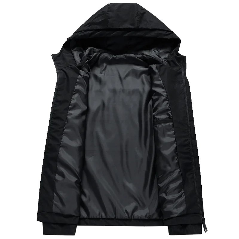 Chaqueta Bomber a prueba de viento con cremallera para hombre, chaqueta de béisbol con capucha informal de alta calidad, chaqueta deportiva al aire