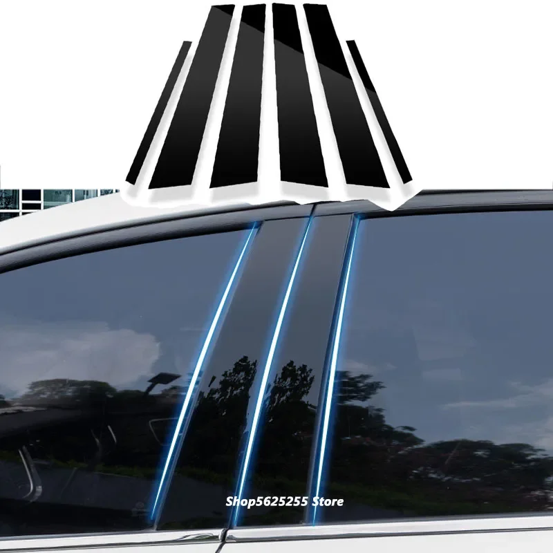 Car Window B Pillar Trim Sticker for Honda City 2009 2013 GM2 GM3 Accessories Central C-pillar Bright Strip Cover 2008-2014