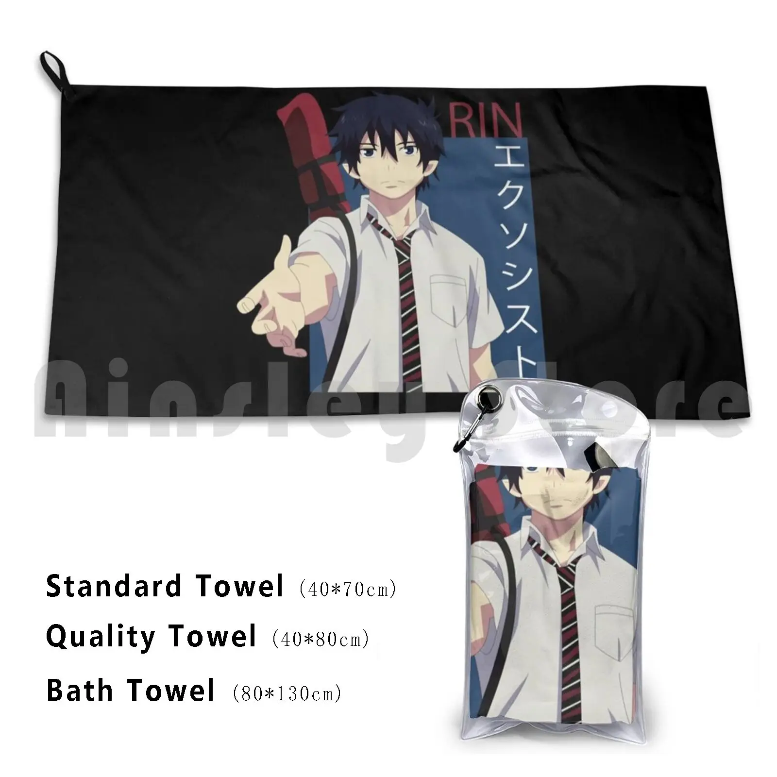 Rin Okumura Anime Manga Toalla de baño Cojín de playa Rin Okumura Ao No Exorcist Exorcist