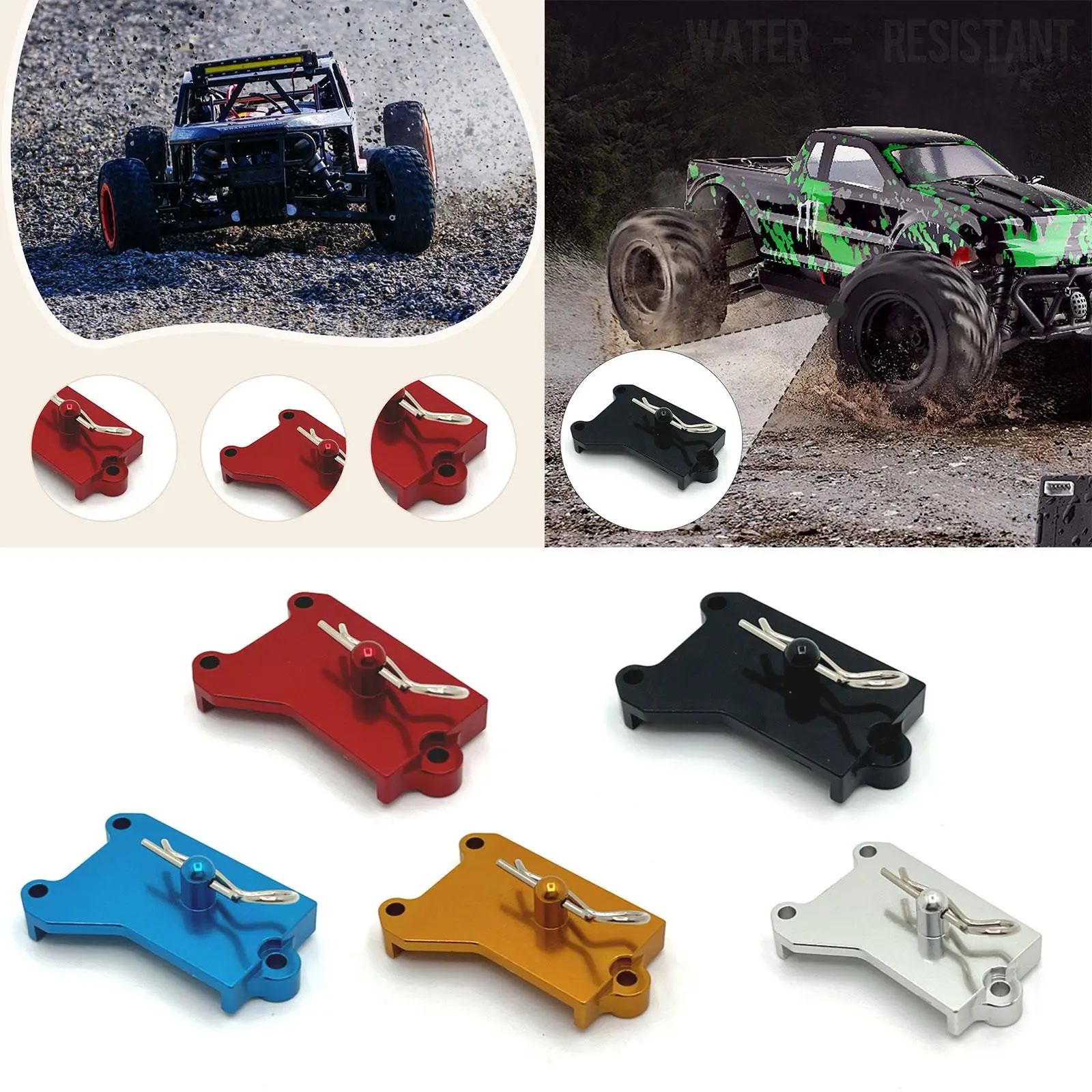RC Servo Mount Seat Metal Praktische batterijhouder voor 1/16 RC Crawler Truck