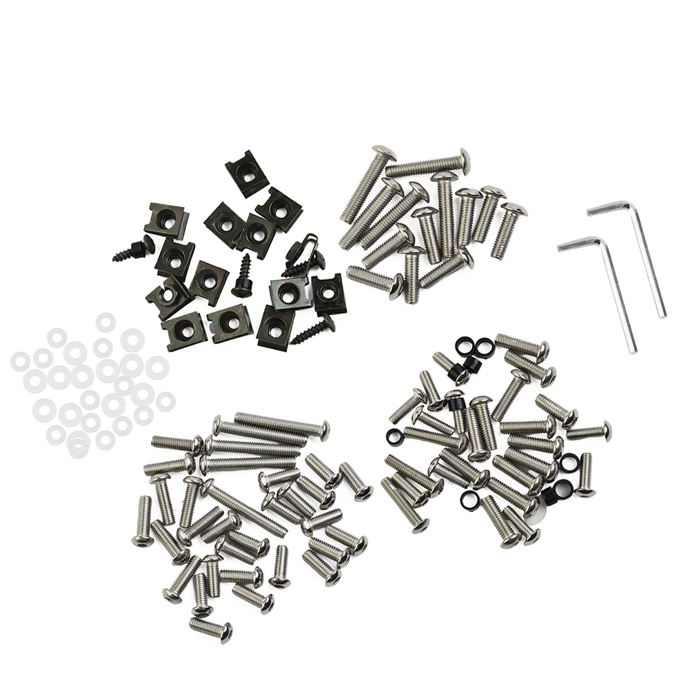 

Screws Fairing Bolt Kit Parts Replacement Stainless Steel 155pcs/Set Bodywork Fittings For Kawasaki ZX6R 636 ZX6RR