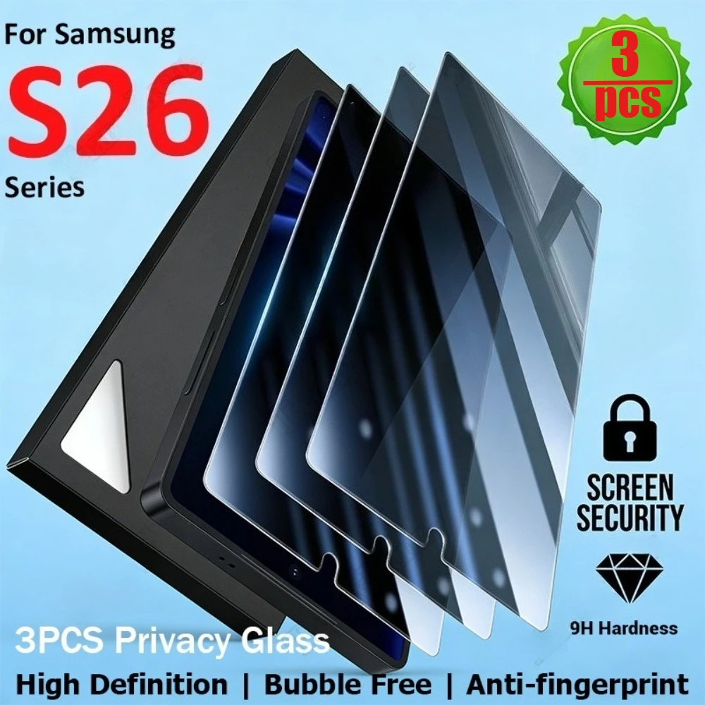 

3Pcs Anti Spy Tempered Glass for Samsung Galaxy S26 S25 S24 Ultra S23 S22 S21 Plus S25 S26 Edge Anti-Scratch Screen Protector